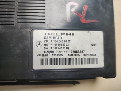 Mercedes-Benz W164 Rear SAM hinten Virgin Steuergerät A1645407862  
