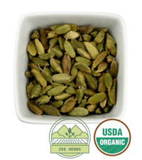 Organic Green Cardamom Pods, Whole Elettaria cardamomum 