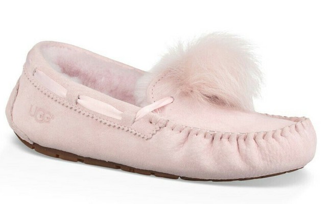 pom pom moccasin slippers