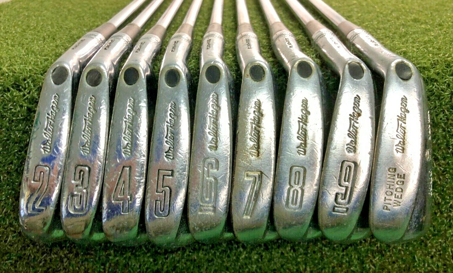 AS IS Walter Hagen Haig Ultra Vintage Golf Club Set Driver & Woods & 2