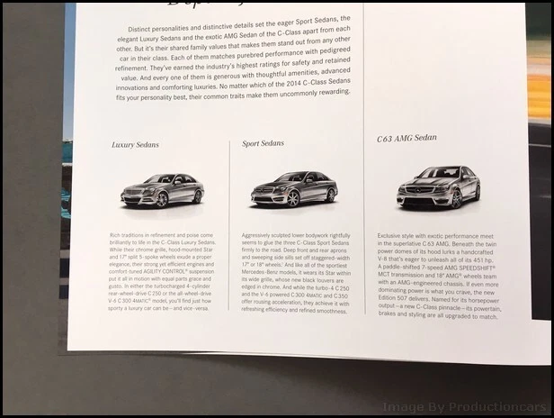 2014 Mercedes Benz C-Class C250 C300 C350 C63 AMG 32-page Sales Brochure Catalog Foto 4 de 4