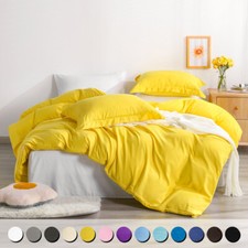 High Quality Well Stitched Duvet Cover and Pillow Sham Set 14 Colors Available