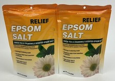 Relief Green Tea and Chamomile Epsom Salt Pack of 2