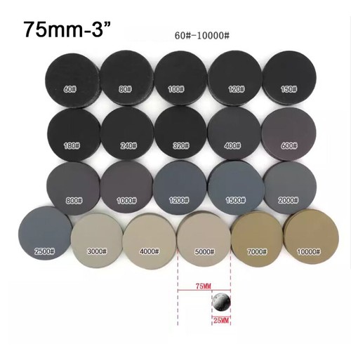 25-75mm Wet and Dry Sanding Discs 1-7Inch Sandpaper Hook&Loop Pads Grit 60-10000 - Picture 11 of 16