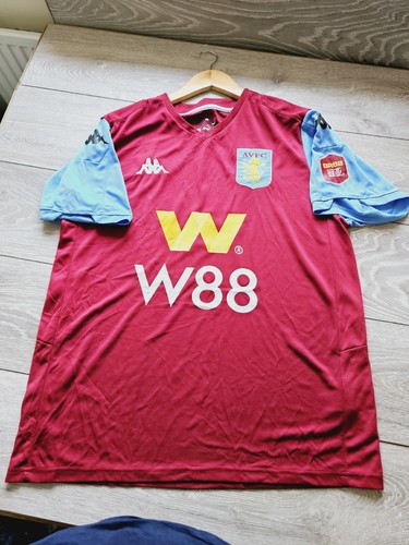 Aston Villa 2019/2020 Home Football Shirt KAPPA Jersey Size 2XL Adults - Picture 10 of 15