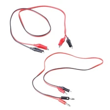 Power Plug to Alligators Clip Cable Double Alligators Clips Power Test Cable