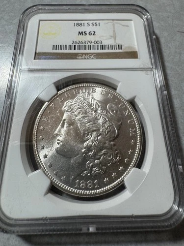 1881 S Morgan Silver Dollar NGC  MS62 **Blast White**Awesome Luster & Strike**