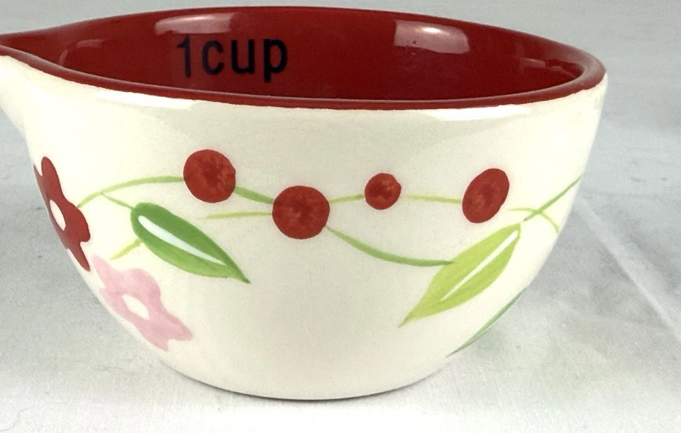 Гнездование керамические цветные мерные чашки набор из 4 на складе Boston - Изображение 2 из 4