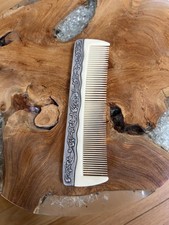 Vintage Decorative Hair Comb with Intricate Silver Plated Detailing