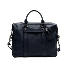 LONGCHAMP 3D Briefcase Bag Navy Blue Leather Crossbody Laptop Bag France