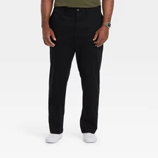 Goodfellow & Co Men's Mid Rise Relaxed Leg Athletic Chino Pants Stretch