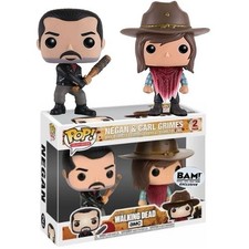 The Walking Dead Funko Pop Negan And Carl Grimes 2 Pack EXCLUSIVE VAULTED