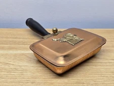 Vintage Coppercraft Guild Copper Silent Butler Crumb Catcher Wood Handle