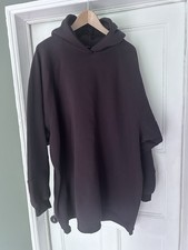 Oversized Longline Hoodie 2XL Chocolate Brown Baggy Sweatshirt Lounge