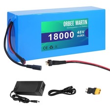 ORBEE MARTIN 48V 18Ah Rechargeable Battery, Lithuim Battery,XT60 Connector  DIY