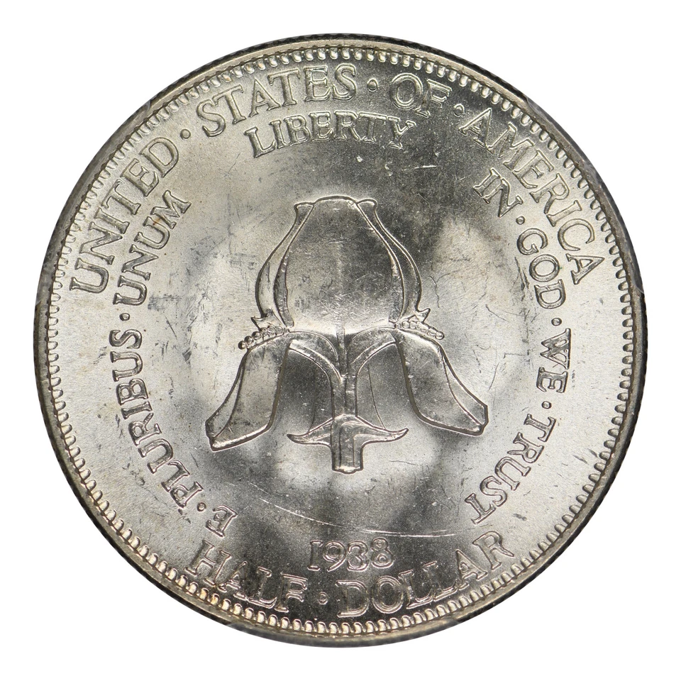 1938 New Rochelle Commemorative Silver Half Dollar PCGS MS-64 - Image 2 of 4