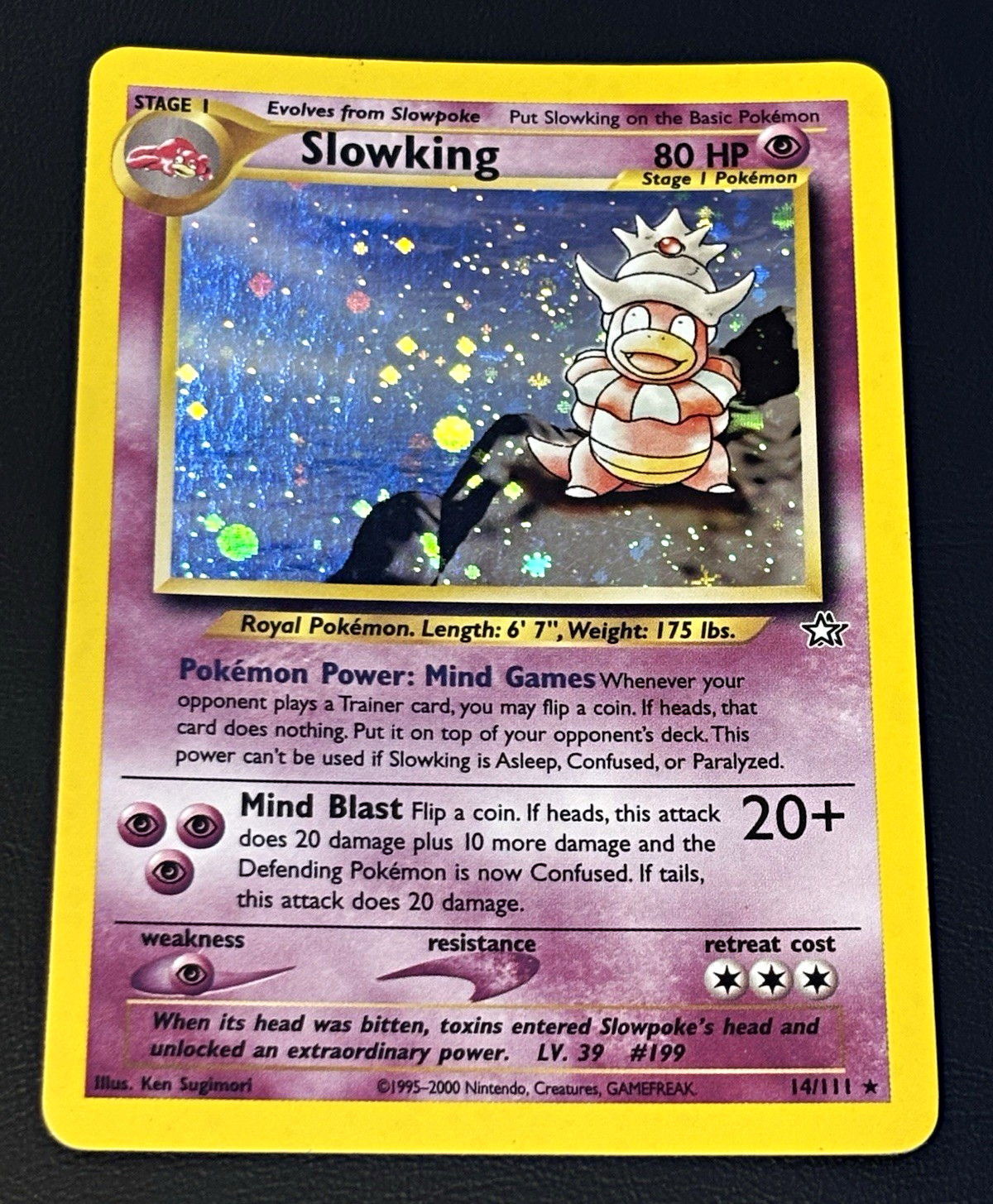 Pokémon TCG Slowking 14/111 Neo Genesis Holo Rare EN 80HP