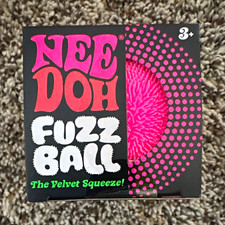 Schylling NeeDoh Fuzz Ball Velvet Squeeze Sensory Toy Pink MPN 26100HY