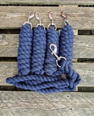 MARINE FÜHRSEILE 5er Pack Baumwolle Pferd Pony Führsteile Trigger Clip - Bild 1 von 2