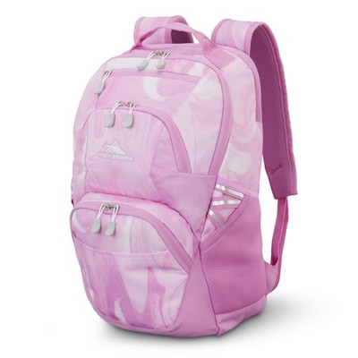 High Sierra Swoop SG Backpack, Pink Marble Swirl, One Size