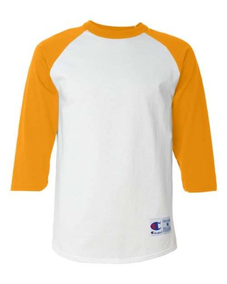 #ad Champion Unisex Raglan Sleeve Baseball T Shirt T137 $18.90