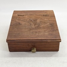 Victorian Wooden Mini Writing Desk Slope Or Jewellery Cabinet Vintage Worn