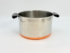 Vintage Pre 1968 Copper Bottom Revere Ware 6 Qt 9-1/4" Stock Pot No Lid USA