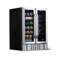 Beverage Refrigerator 24 Dual Zone 18 Bottle 60 Can Stainless NewAir Wine Cooler