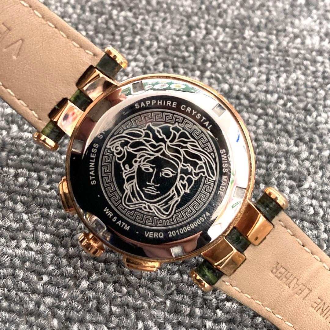 Versace Men's Chronograph watch Blue Gold Quartz 42mm Used Good Condition thumbnail 10