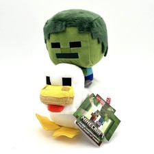 Minecraft Zombie Chicken Jockey Plush Stuffed Toy Mattel Mojang 2025 10” NWT