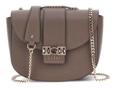 GUESS Jane Covertible Xbody Flap Umhängetasche Schultertasche Dark Taupe taupe