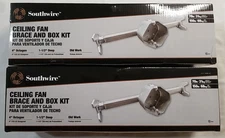 2 Pk 4" Octagon Cut In Bar Hanger Bracket Mount Ceiling Fan Box 54151-FANOW