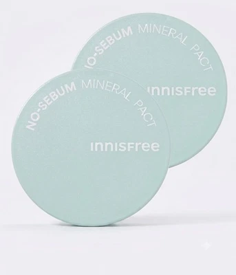 Innisfree No Sebum Mineral Pact 8.5g [Set of 2] K-Beauty Matte Pressed Powder - Image 1 of 4