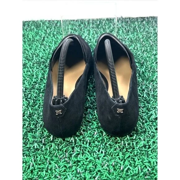 Sapatos de grife Sam Edelman feminino camurça preta D'Orsay biqueira pontiaguda 9M - Imagem 3 de 4