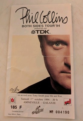 Phil Collins Both Sides  Tour 1994 Ticket  Amneville 