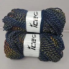 Ice Yarns Ombre Acrylic Lot of 3 10 oz Blue Orange Yice