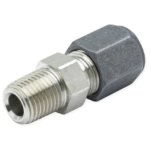 PARKER 6-8 FBU-S Connector,Zinc Steel,CompxM,3/8Inx1/2In 1DCL9