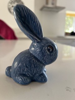 Vintage Sylvac Blue Ceramic Rabbit. No. 990