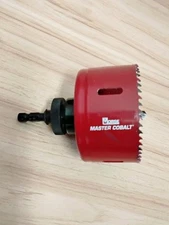 MK MORSE MASTER COBALT Heavy Duty Hole Saw 3- 1/2 Inch Bi Metal w/Drive Shank 