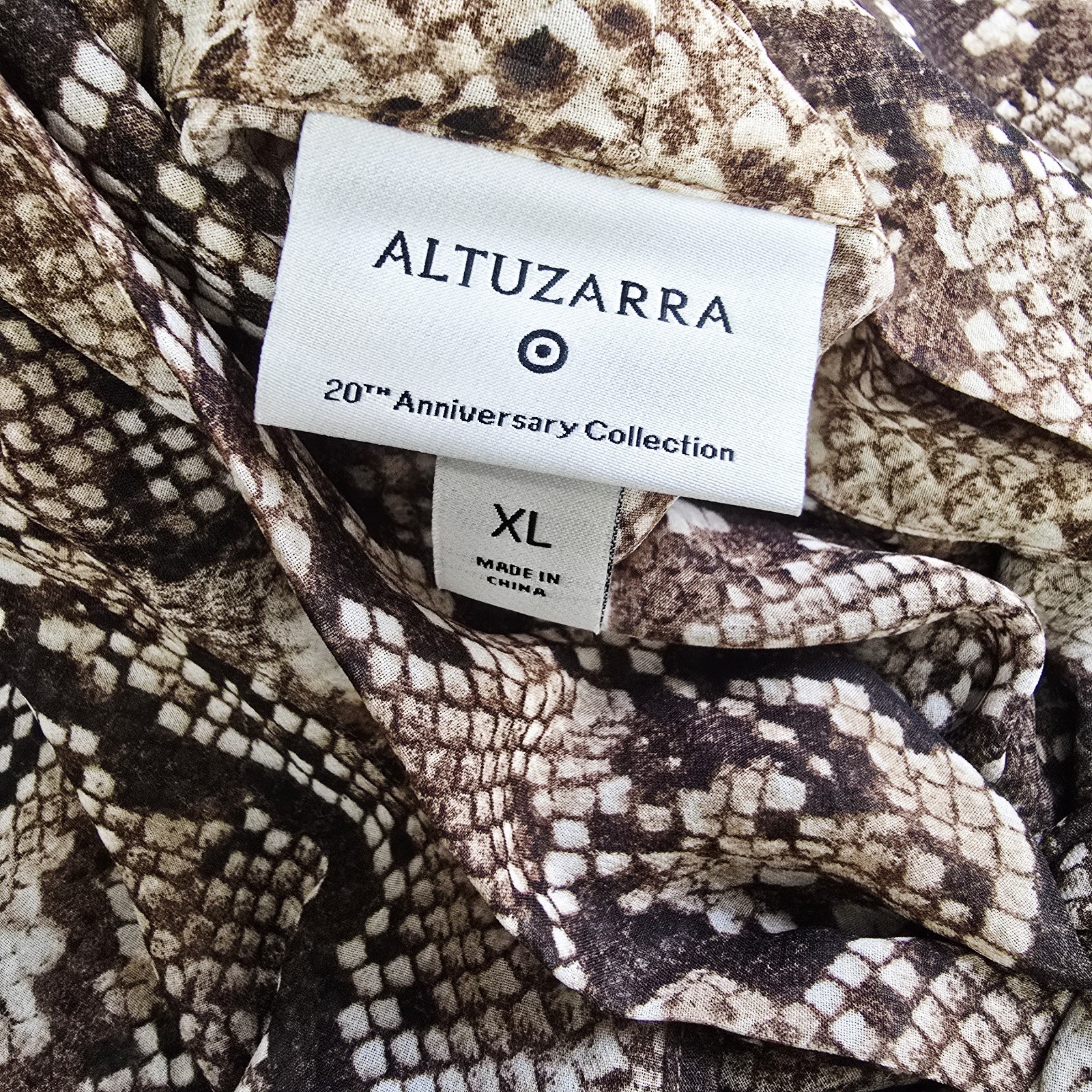 Altuzarra Target Blouse Top Python Snake Print Si… - image 5