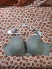 Cacique 48C Bra Lightly Lined, Full Coverage Grey Floral