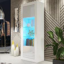 170cm Modern Sideboard Cabinet | White High Gloss Doors | Display + Free LED