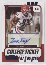 2021 Panini Contenders Draft Picks Game Ticket Blue 64/99 Tre' McKitty Auto 10p1