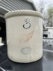 Antique Red Wing 3 gallon Stoneware Crock Minnesota Pottery