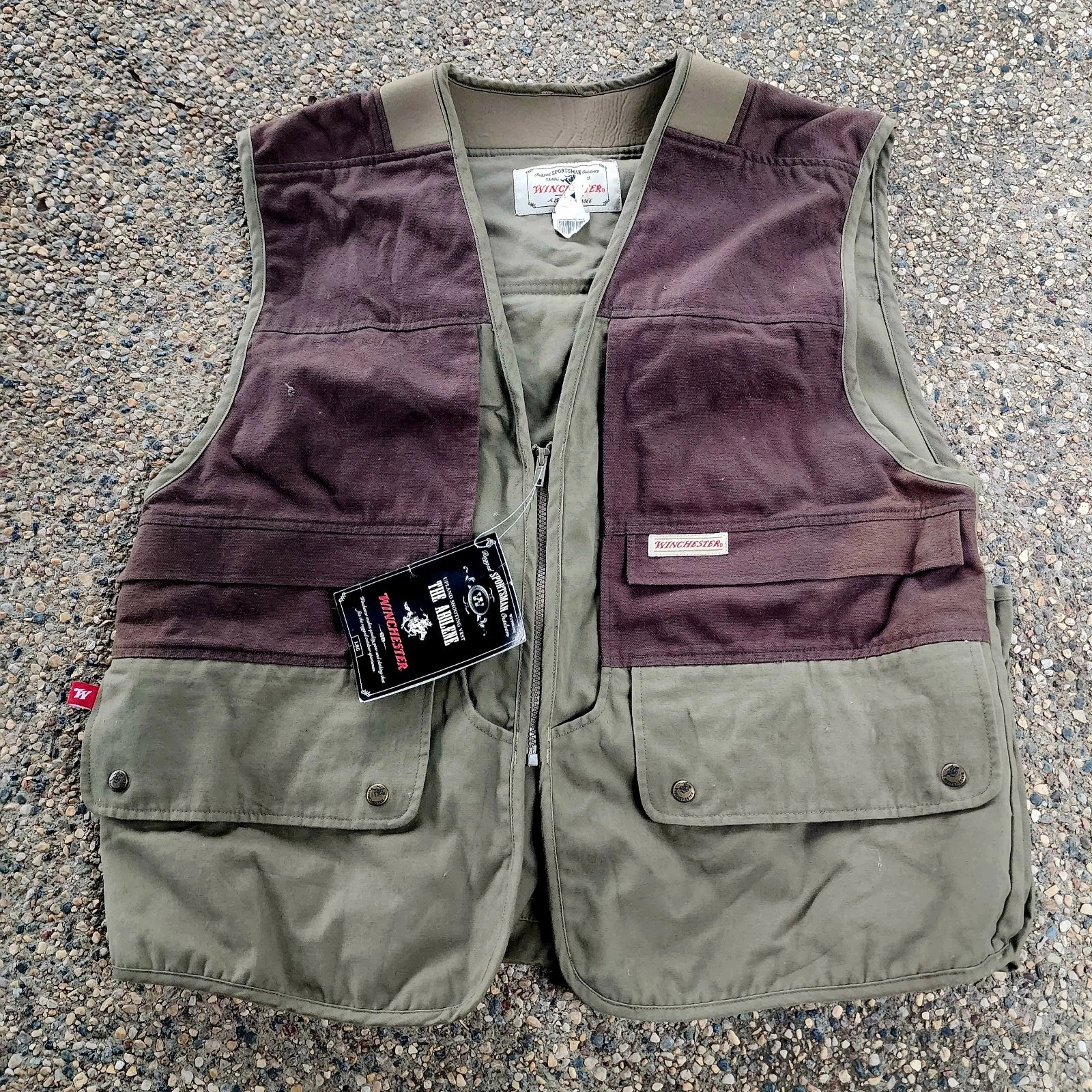 Vintage Winchester Mens Large Shooting Vest Hunting Utility Photographer VTG NWT