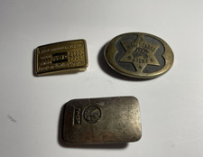 Vintage Belt Buckle Lot of 4 Levi's Wells Fargo Bowling