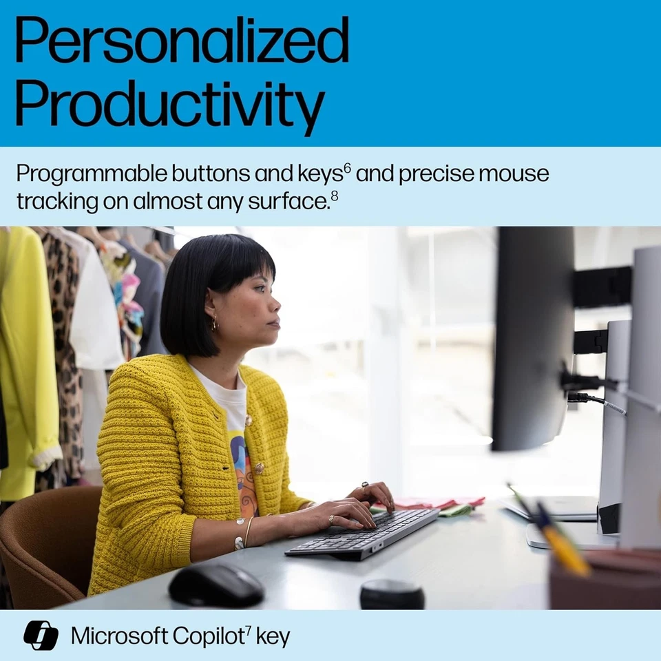 HP 720 Multi-Device Wireless Keyboard and Mouse Combo - UK QWERTY Model - Image 4 of 4