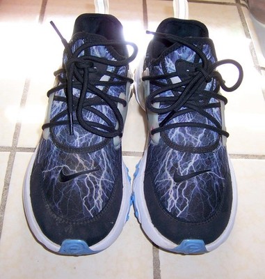 Nike React Presto Lightning Black Blue Sneakers BQ4002-008 Sz 6.5Y (Wmn 8)