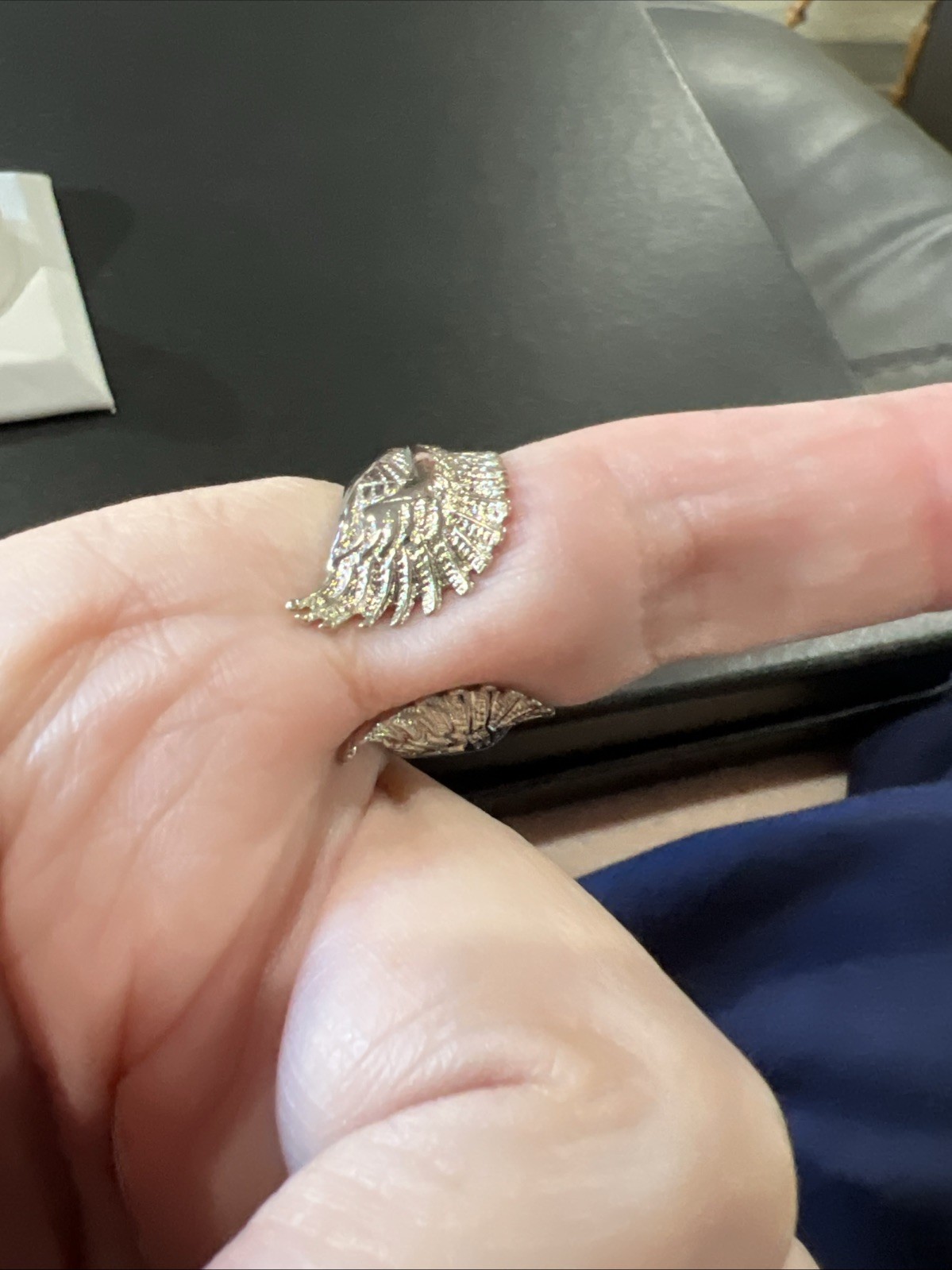 sterling silver Eagle Ring Size 9 Unique Ring Uni… - image 13