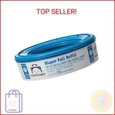 Amazon Brand - Mama Bear Diaper Pail Refills for Diaper Genie Pails, Odor Contro